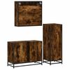 vidaXL Bathroom Furniture Set Smoked Oak Engineered Wood Medium
