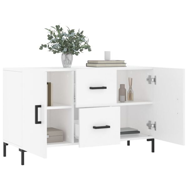 vidaXL Sideboard White Engineered wood 39.4 x 14.2 x 23.6 in Sideboard
