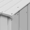 vidaXL Dog House Grey Galvanized Steel Large Sturdy Dog House