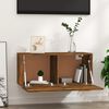 vidaXL Wall Cabinet Smoked Oak 31.5x13.8x14.4" Engineered Wood