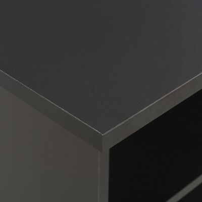 vidaXL Bar Table Black 23.6"x23.6"x43.3"