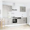 vidaXL Kitchen Cabinet Set Gray Sonoma Engineered Wood Large