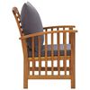 vidaXL Garden Lounge Set Dark grey, Natural wood Solid Acacia Wood Medium