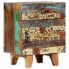 vidaXL Bed Cabinet Multicolor Solid reclaimed wood 19.7 in Drawers