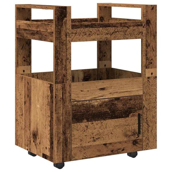 vidaXL Kitchen Trolley Old wood 60 x 45 x 80 cm Engineered wood