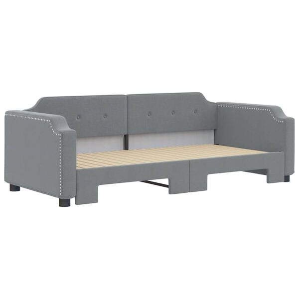 vidaXL Daybed With Trundle Light grey