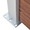 vidaXL WPC Fence Set 2 Square + 1 Slanted 175.6"x73.2" Brown