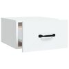 vidaXL Wall-mounted Bedside Cabinet White Engineered wood Compact