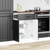 vidaXL Kitchen Base Cabinet Black Engineered wood Standard