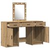 vidaXL Dressing Table Brown 19.69 x 16.14 x 53.15 in Engineered Wood