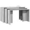 vidaXL Nesting Table Gray Sonoma Engineered wood Small, Medium, Large