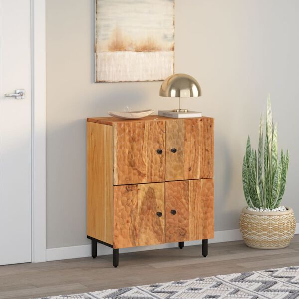 vidaXL Side Cabinet Natural wood Solid acacia wood, Engineered wood, Iron