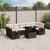 vidaXL Garden Sofa Set Brown, Cream