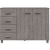 vidaXL Sideboard Light Grey Solid pinewood, MDF Medium Sideboard