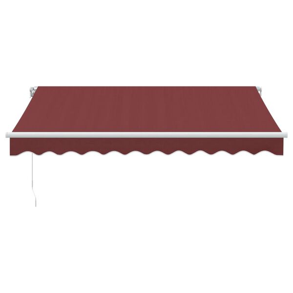 vidaXL Retractable Awning Burgundy Aluminum 118.1 x 98.4 in
