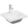 vidaXL Bathroom Furniture Set Sonoma oak, White Engineered wood, Ceramic