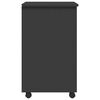 vidaXL Rolling Cabinet Moss Grey Solid Pine Wood, Engineered Wood, Plastic