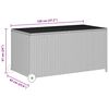 vidaXL Storage Box Black Poly Rattan, Solid Acacia Wood, Powder-Coated Steel