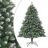 vidaXL Christmas Tree Green and white PVC, steel 240 in Foldable
