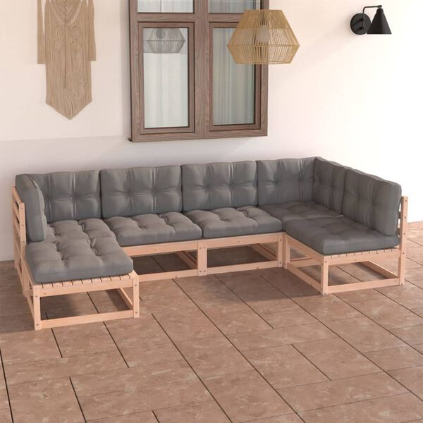 vidaXL Garden Lounge Set Pinewood Solid Pinewood Medium Modular