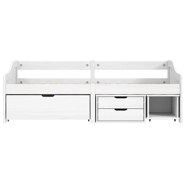 vidaXL Day Bed White Solid pinewood, engineered wood Twin Day Bed