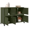 vidaXL Sideboard Olive Green 39.6"x15.4"x28.3" Steel