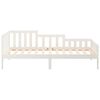 vidaXL Day Bed White Solid pine wood Twin Day Bed Rectangular