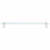 vidaXL Monitor Stand White 31.5"x7.9"x3.1" Tempered Glass and Metal