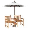 vidaXL Outdoor Chairs Brown 152 x 63 x 89 cm Solid teak wood