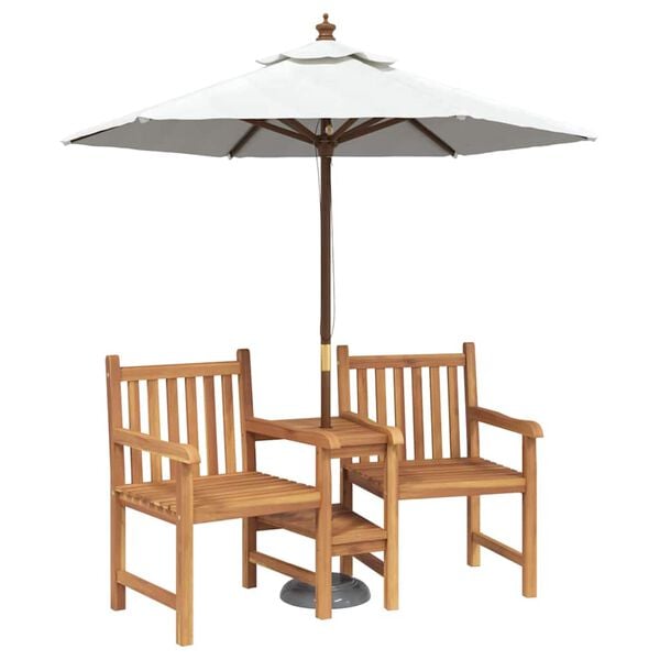 vidaXL Outdoor Chairs Brown 152 x 63 x 89 cm Solid teak wood