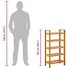 vidaXL Shoe Rack with 5 Shelves 19.7"x10.6"x39.4" Solid Oak Wood