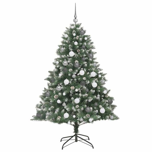 vidaXL Artificial Christmas Tree with 300 LEDs Green 70.87 in