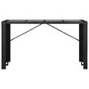 vidaXL 9 Piece Patio Dining Set Poly Rattan Black