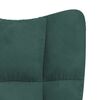 vidaXL Relaxing Chair Dark Green Velvet (100% Polyester), Steel, Foam
