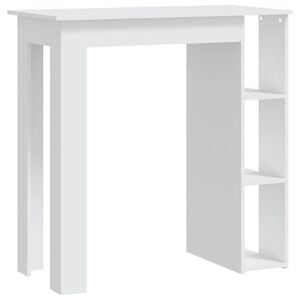 vidaXL Bar Table White Engineered wood High Bar Table Rectangular