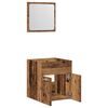 vidaXL Bathroom Furniture Set Old Wood Engineered Wood, Glass Standard