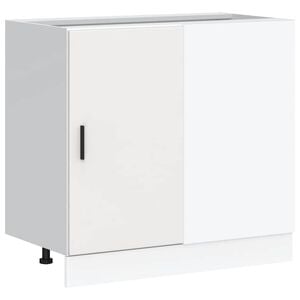 vidaXL Sink Base Cabinet White Engineered Wood Medium Adjustable Feet