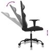vidaXL Gaming Chair Black and Light Gray Fabric