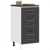 vidaXL Kitchen Base Cabinet Black Engineered wood Medium Adjustable Feet
