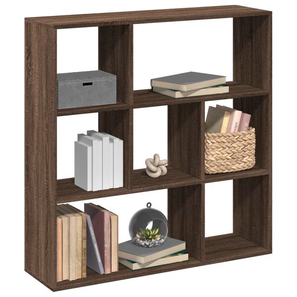 vidaXL Room Divider Bookcase Brown Oak Engineered Wood Medium