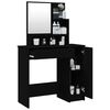 vidaXL Dressing Table Black Engineered wood 34.1 x 13.8 x 53.5 in