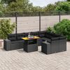 vidaXL Garden Sofa Set Black