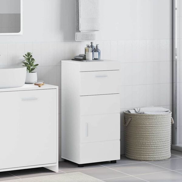 vidaXL Bathroom Cabinet Set TULUM White 14.57 x 12.40 x 32.28 in