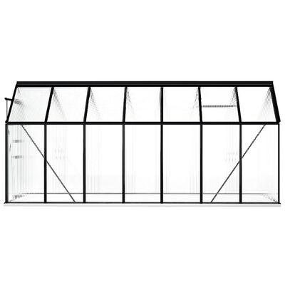 vidaXL Greenhouse with Base Frame Anthracite Aluminum 87.9 ft²