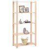 vidaXL 5-Tier Storage Racks 2 pcs 31.5"x15"x66.9" Solid Pinewood 551.2 lb