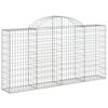 vidaXL Gabion Basket Silver Galvanized iron 78.7x11.8x39.4/47.2 in