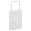 vidaXL Paper Bags 250 pcs with Handles White 15x8x21 cm