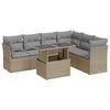 vidaXL Garden Sofa Set Beige and Light Grey