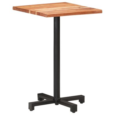 vidaXL Bistro Table with Live Edges 19.7"x19.7"x29.5" Solid Acacia Wood