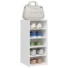 vidaXL Shoe Cabinet Set of 2 White Engineered Wood Medium Shoe Cabinet